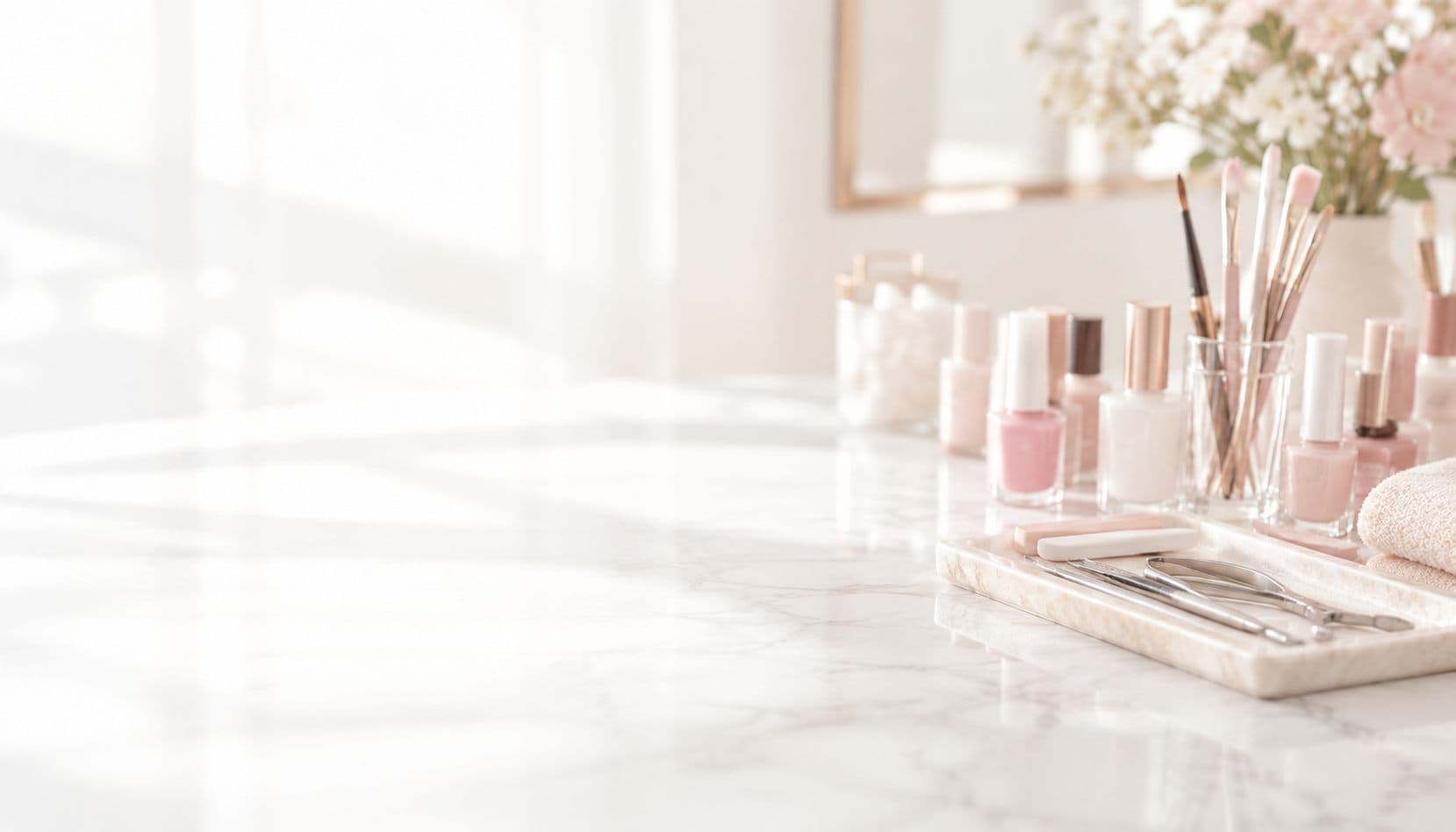 Nail training workspace at SkinBar Serangoon Gardens